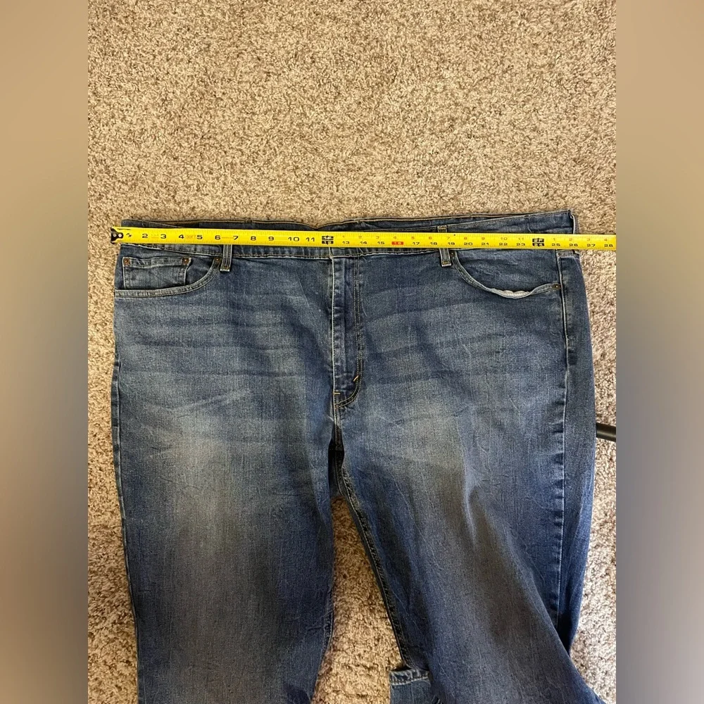 Levi’s 541 Athletic Fit Jeans Mens 52x29 Blue Stretch Tapered Denim